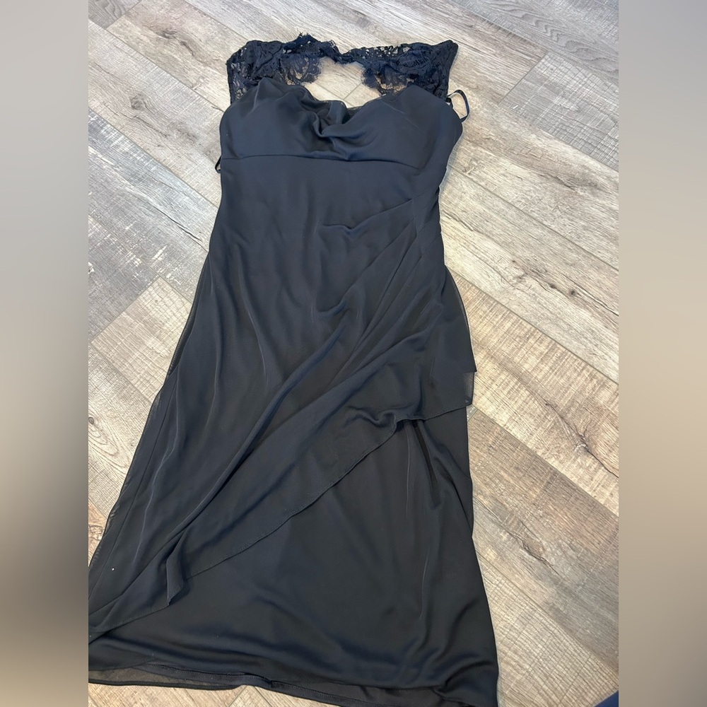 Cache black cocktail dress with lace detail